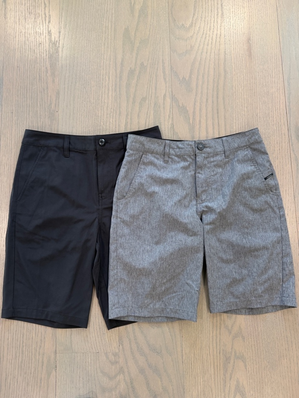 RSQ & Nitrous Black Boys Black and Gray Casual Hybrid Shorts